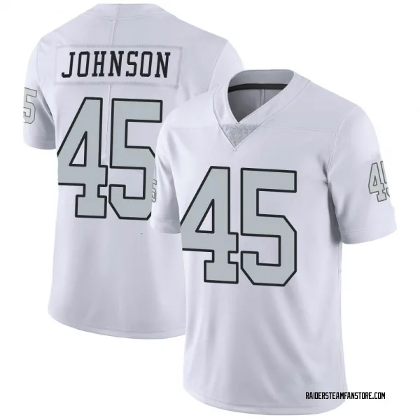 Men's Jakob Johnson Las Vegas Raiders Limited White Color Rush Jersey