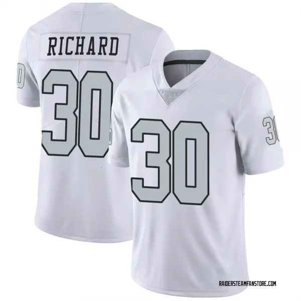 Men's Jalen Richard Las Vegas Raiders Limited White Color Rush Jersey