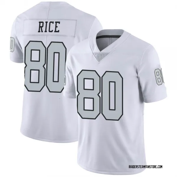 Men's Jerry Rice Las Vegas Raiders Limited White Color Rush Jersey