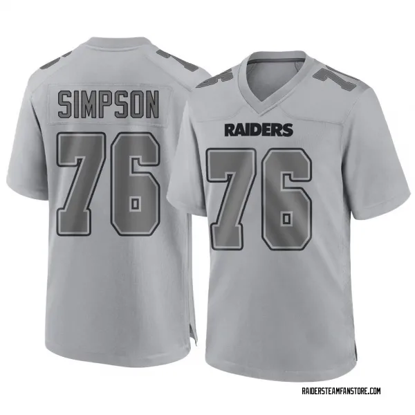 Men's John Simpson Las Vegas Raiders Game Gray Atmosphere Fashion Jersey