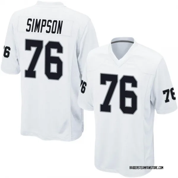 Men's John Simpson Las Vegas Raiders Game White Jersey