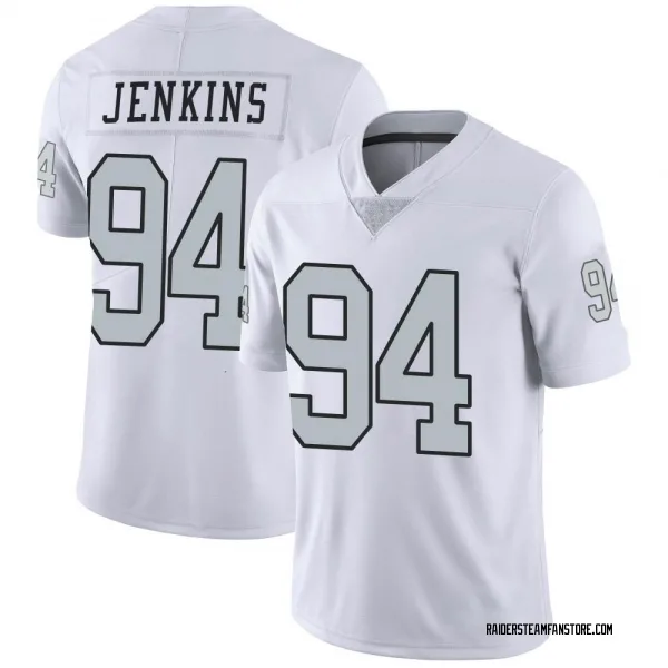 Men's Jordan Jenkins Las Vegas Raiders Limited White Color Rush Jersey