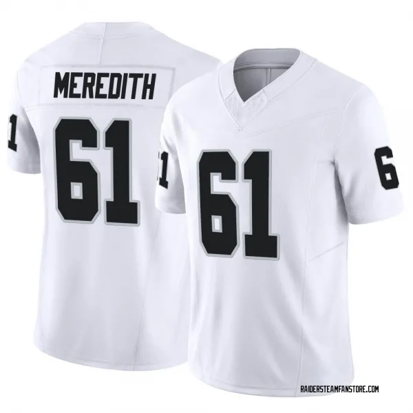 Men's Jordan Meredith Las Vegas Raiders Limited White Vapor F.U.S.E. Jersey