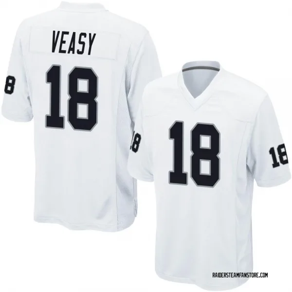 Men's Jordan Veasy Las Vegas Raiders Game White Jersey