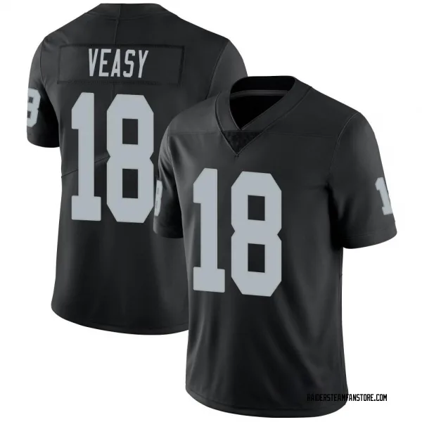 Men's Jordan Veasy Las Vegas Raiders Limited Black Team Color Vapor Untouchable Jersey