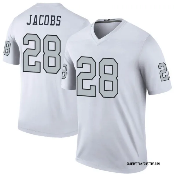 Men's Josh Jacobs Las Vegas Raiders Legend White Color Rush Jersey