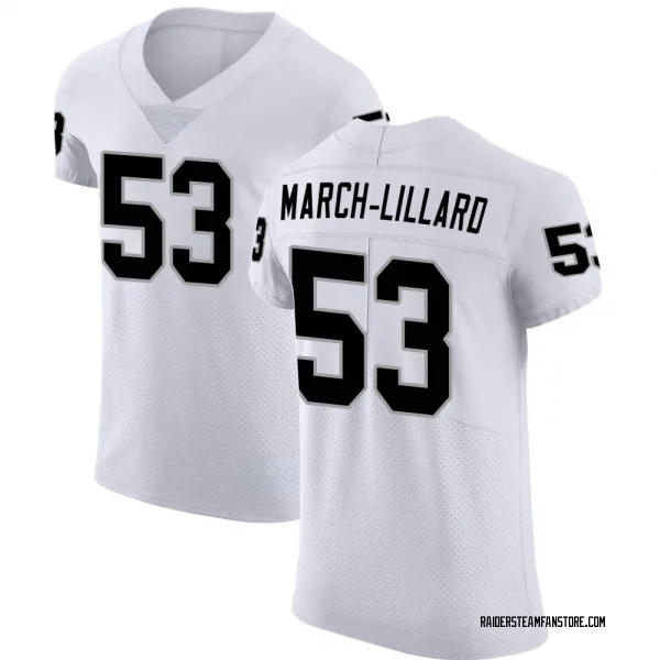 Men's Justin March-Lillard Las Vegas Raiders Elite White Vapor Untouchable Jersey