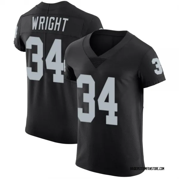 Men's K.J. Wright Las Vegas Raiders Elite Black Team Color Vapor Untouchable Jersey