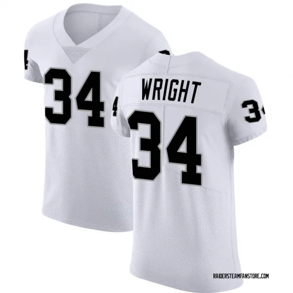 Men's K.J. Wright Las Vegas Raiders Elite White Vapor Untouchable Jersey