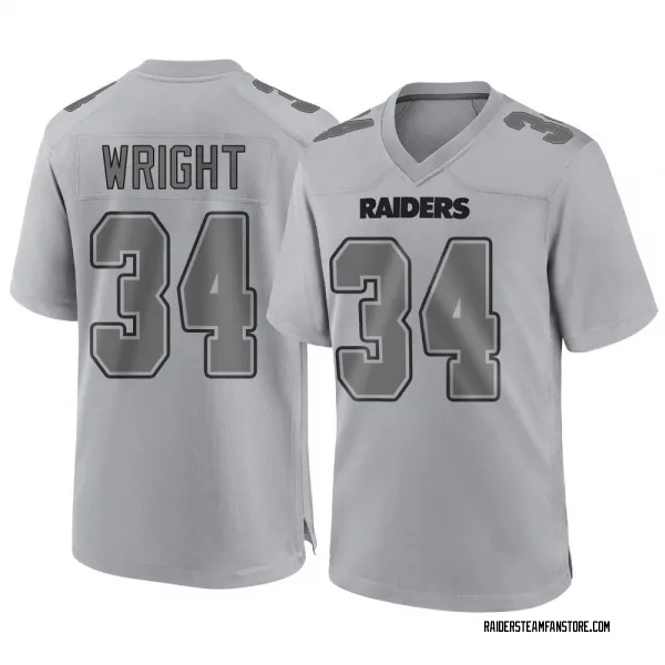 Men's K.J. Wright Las Vegas Raiders Game Gray Atmosphere Fashion Jersey