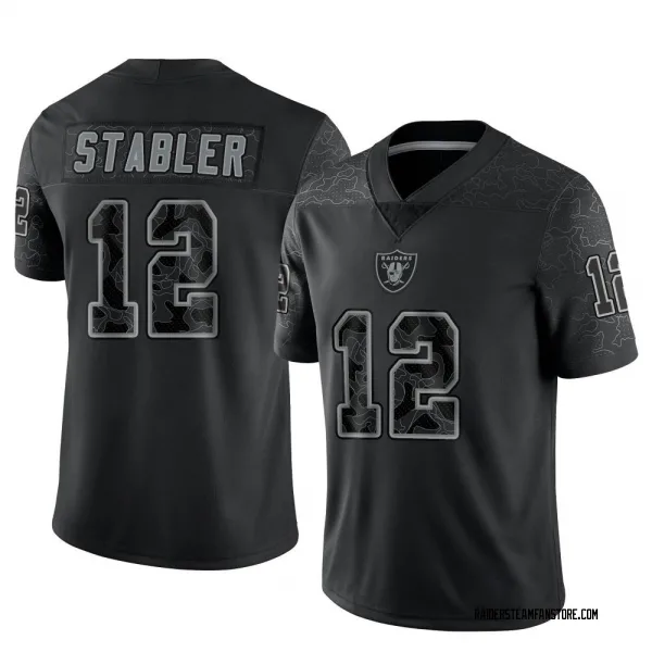 Men's Ken Stabler Las Vegas Raiders Limited Black Reflective Jersey