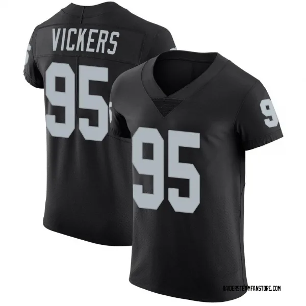Men's Kendal Vickers Las Vegas Raiders Elite Black Team Color Vapor Untouchable Jersey