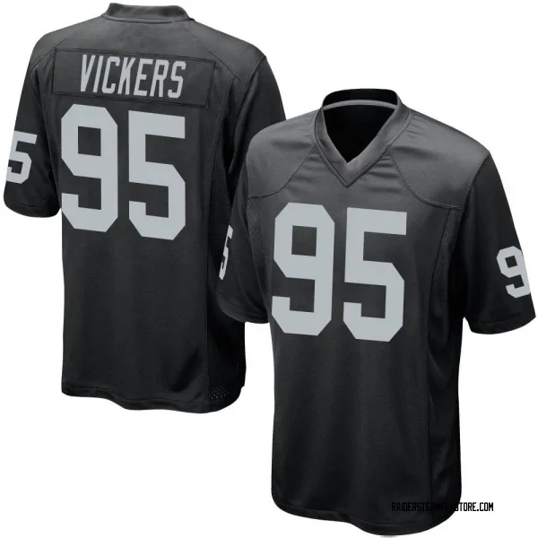 Men's Kendal Vickers Las Vegas Raiders Game Black Team Color Jersey