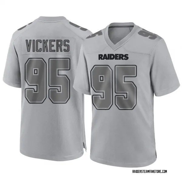 Men's Kendal Vickers Las Vegas Raiders Game Gray Atmosphere Fashion Jersey