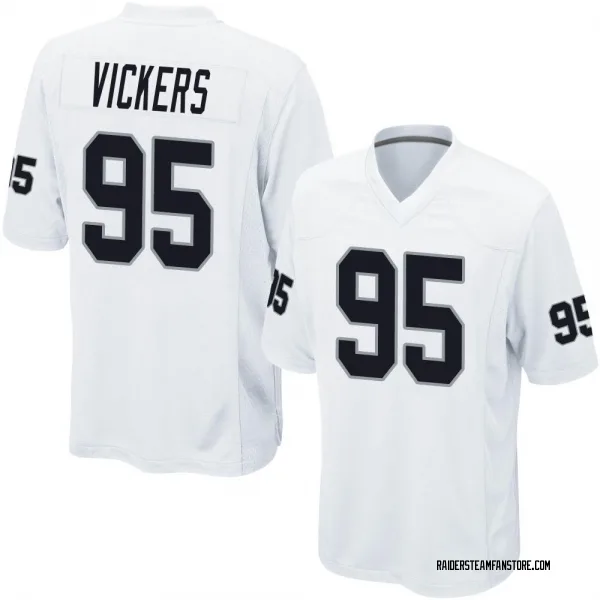 Men's Kendal Vickers Las Vegas Raiders Game White Jersey