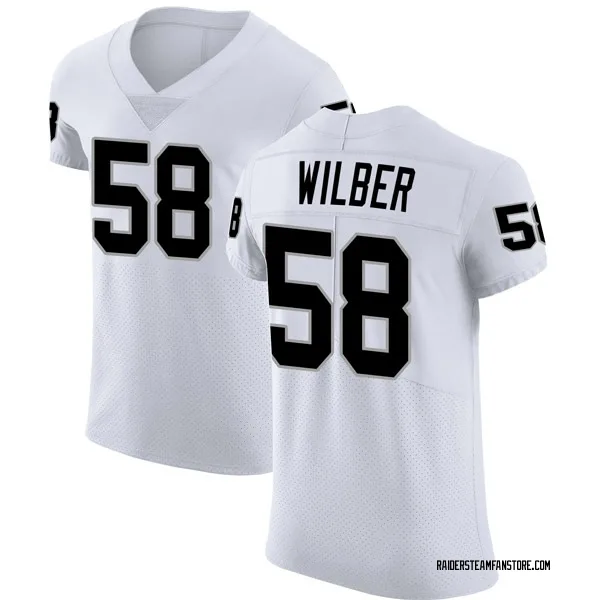 Men's Kyle Wilber Las Vegas Raiders Elite White Vapor Untouchable Jersey