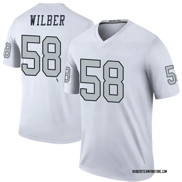 Men's Kyle Wilber Las Vegas Raiders Legend White Color Rush Jersey