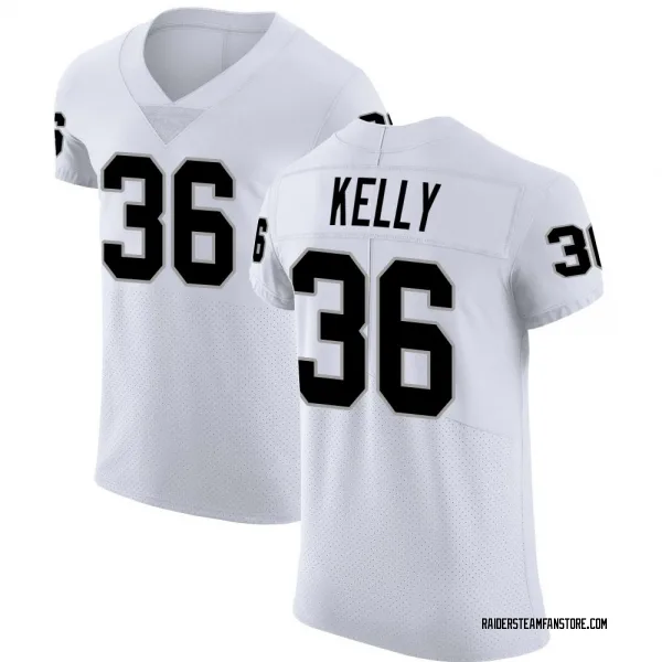 Men's Kyu Blu Kelly Las Vegas Raiders Elite White Vapor Untouchable Jersey