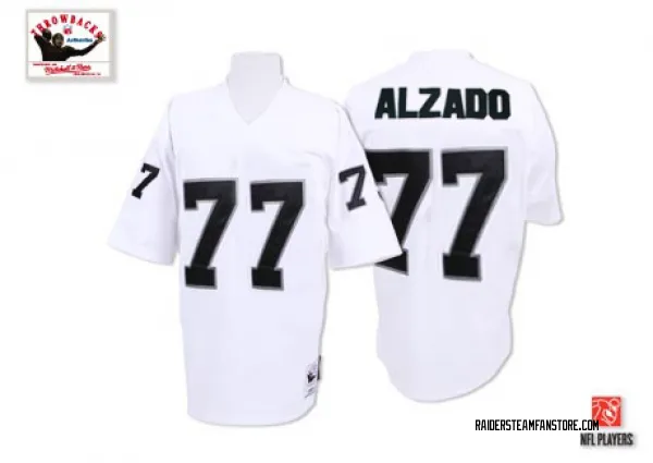 Men's Lyle Alzado Las Vegas Raiders Authentic White Throwback Jersey