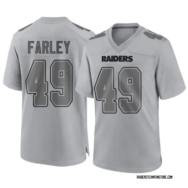 Men's Matthias Farley Las Vegas Raiders Game Gray Atmosphere Fashion Jersey