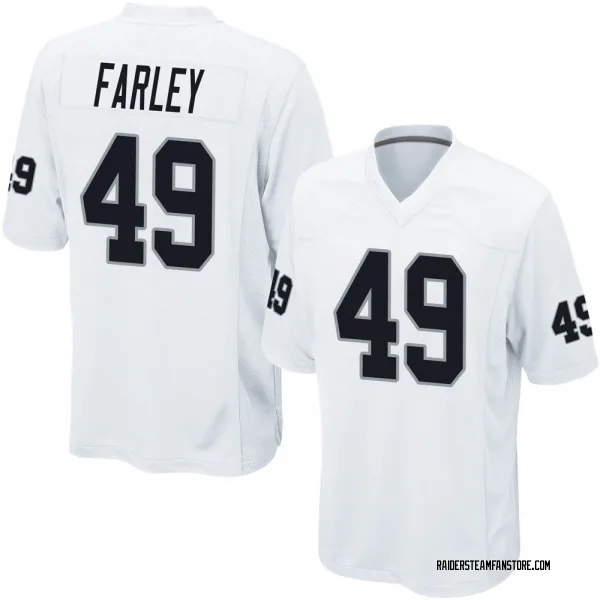 Men's Matthias Farley Las Vegas Raiders Game White Jersey