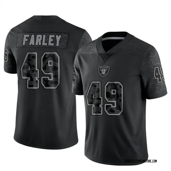 Men's Matthias Farley Las Vegas Raiders Limited Black Reflective Jersey