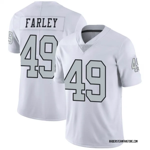 Men's Matthias Farley Las Vegas Raiders Limited White Color Rush Jersey