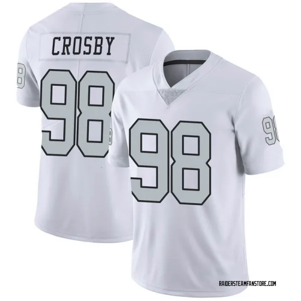 Men's Maxx Crosby Las Vegas Raiders Limited White Color Rush Jersey