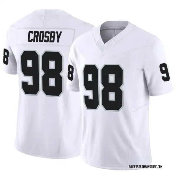 Men's Maxx Crosby Las Vegas Raiders Limited White Vapor F.U.S.E. Jersey