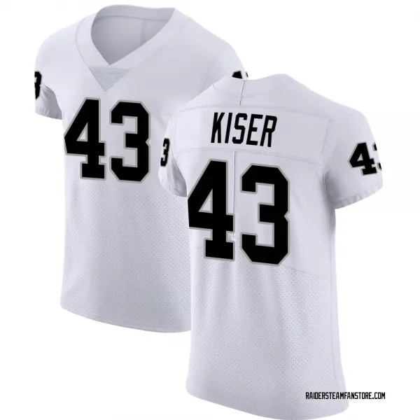 Men's Micah Kiser Las Vegas Raiders Elite White Vapor Untouchable Jersey