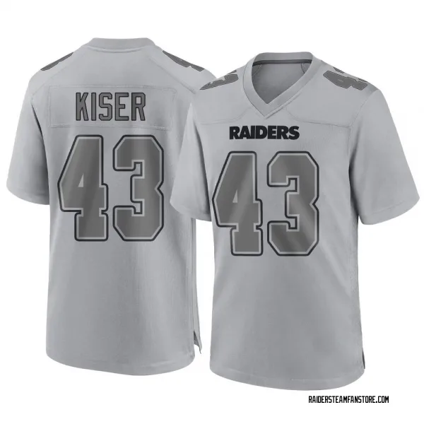 Men's Micah Kiser Las Vegas Raiders Game Gray Atmosphere Fashion Jersey