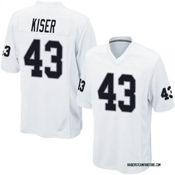 Men's Micah Kiser Las Vegas Raiders Game White Jersey