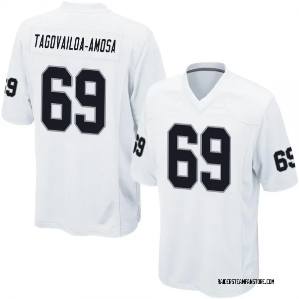 Men's Myron Tagovailoa-Amosa Las Vegas Raiders Game White Jersey