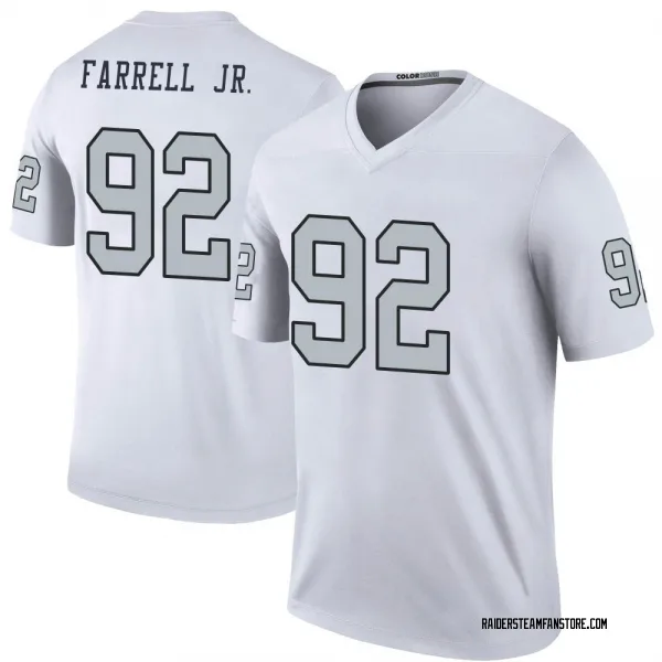 Men's Neil Farrell Jr. Las Vegas Raiders Legend White Color Rush Jersey
