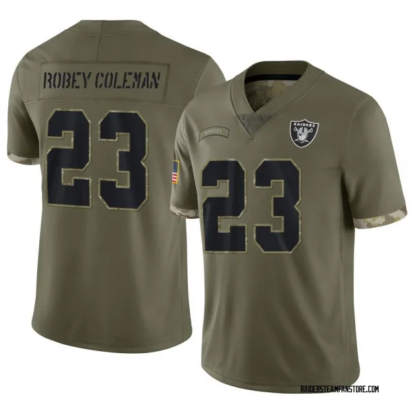 Men's Nickell Robey-Coleman Las Vegas Raiders Limited Olive 2022 Salute To Service Jersey