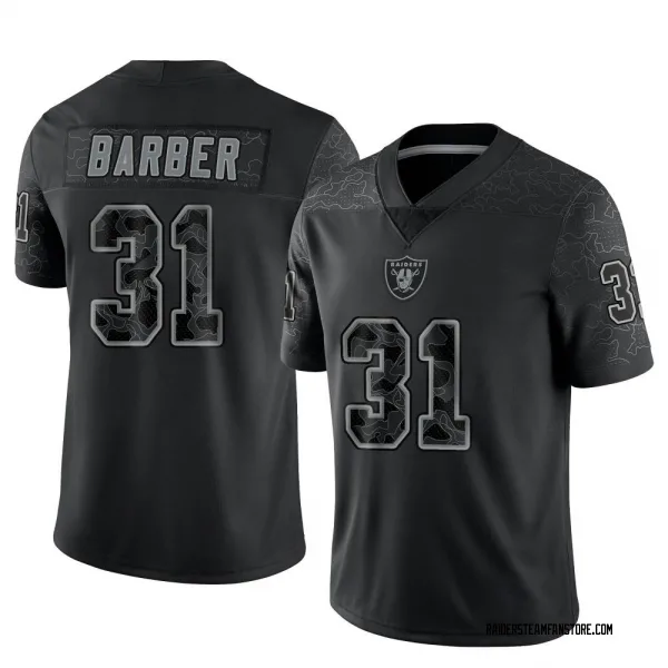 Men's Peyton Barber Las Vegas Raiders Limited Black Reflective Jersey