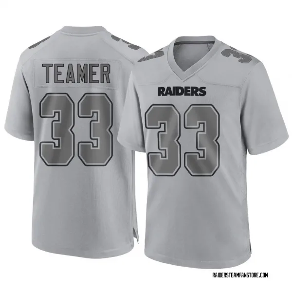 Men's Roderic Teamer Las Vegas Raiders Game Gray Atmosphere Fashion Jersey