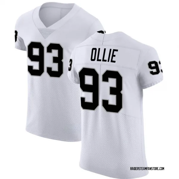 Men's Ronald Ollie Las Vegas Raiders Elite White Vapor Untouchable Jersey