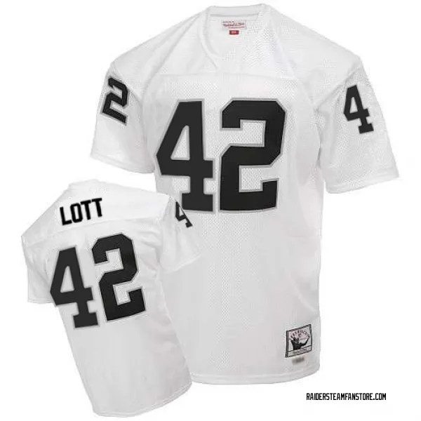 Men's Ronnie Lott Las Vegas Raiders Authentic White Throwback Jersey