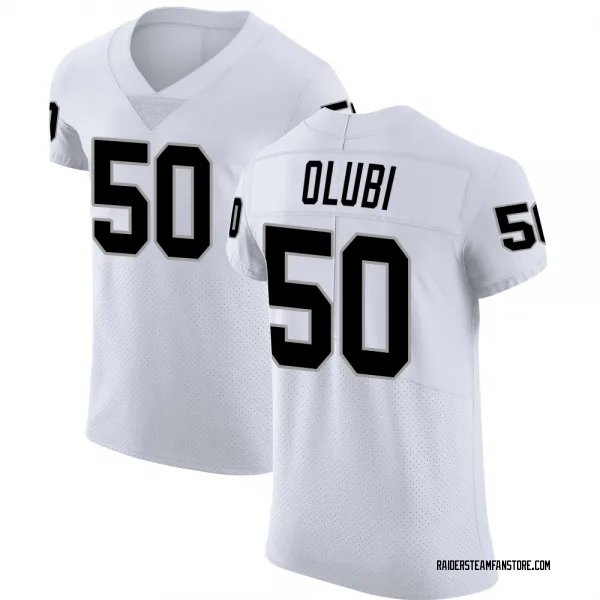 Men's Segun Olubi Las Vegas Raiders Elite White Vapor Untouchable Jersey