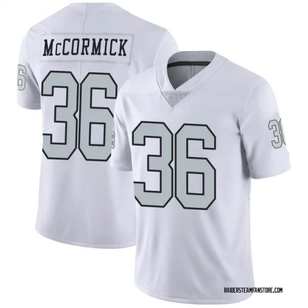 Men's Sincere McCormick Las Vegas Raiders Limited White Color Rush Jersey