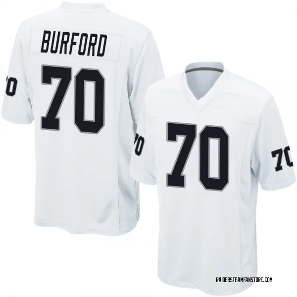 Men's Spencer Burford Las Vegas Raiders Game White Jersey