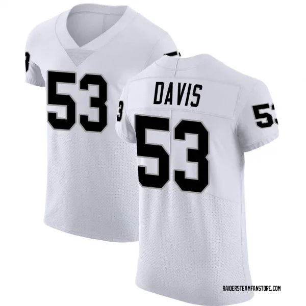 Men's Tae Davis Las Vegas Raiders Elite White Vapor Untouchable Jersey