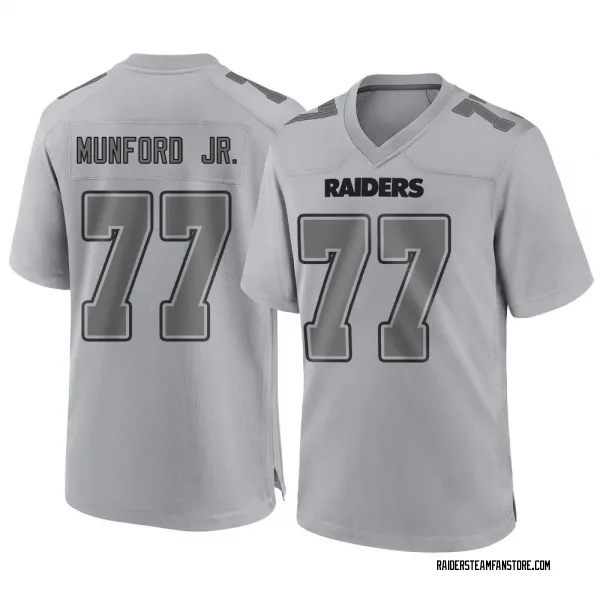 Men's Thayer Munford Jr. Las Vegas Raiders Game Gray Atmosphere Fashion Jersey
