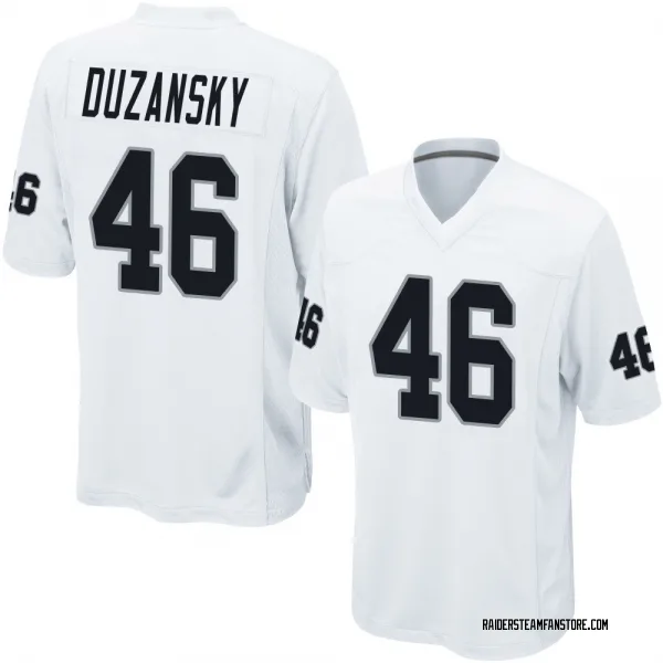 Men's Tyler Duzansky Las Vegas Raiders Game White Jersey