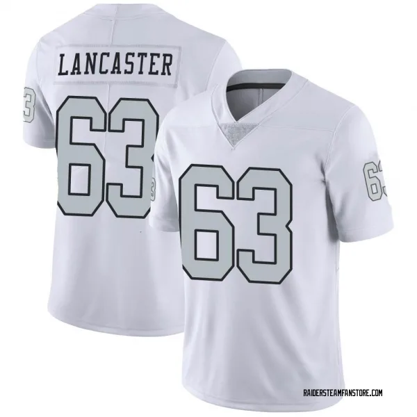 Men's Tyler Lancaster Las Vegas Raiders Limited White Color Rush Jersey