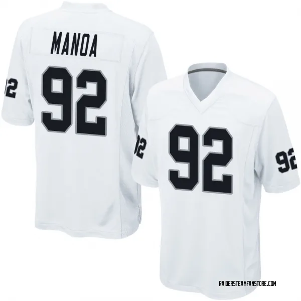 Men's Tyler Manoa Las Vegas Raiders Game White Jersey