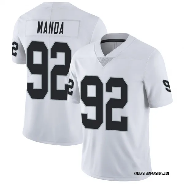 Men's Tyler Manoa Las Vegas Raiders Limited White Vapor Untouchable Jersey