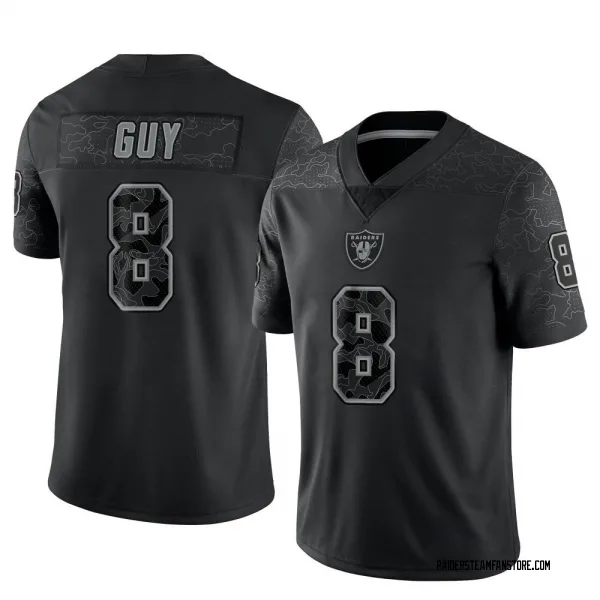 Men's Wilson Ray Guy Las Vegas Raiders Limited Black Reflective Jersey