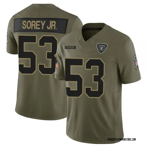 Men's Xavian Sorey Jr. Las Vegas Raiders Limited Olive 2025 Salute to Service Jersey